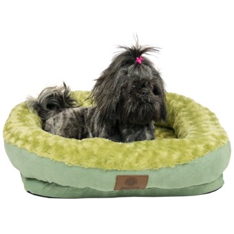 AKC Orthopedic Box Snuggle Dog Bed - Medium in Green