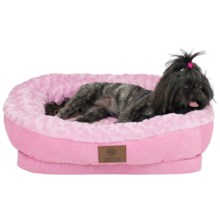 AKC Orthopedic Box Snuggle Dog Bed - Medium in Pink - Closeouts