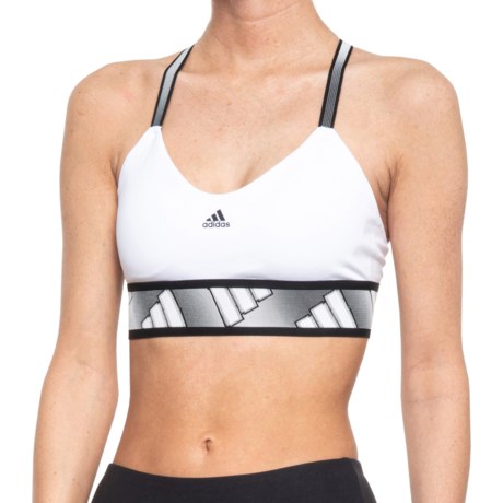 Adidas All Me AdiLIFE Sports Bra - Medium Impact (For Women) - WHITE (S )