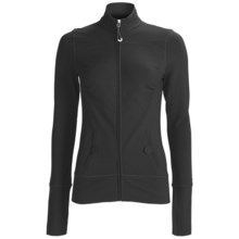Alo Shirred Yoga Jacket (For Women) in Black - Closeouts