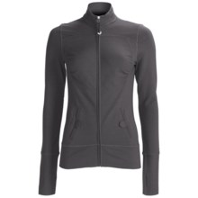 Alo Shirred Yoga Jacket (For Women) in Granite - Closeouts