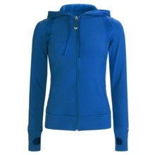 Alo Synergy Hoodie Jacket - Mesh Inset (For Women) in Blue Dazzle - Closeouts