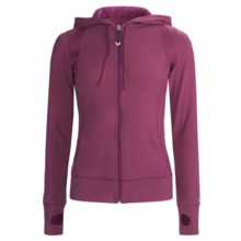 Alo Synergy Hoodie Jacket - Mesh Inset (For Women) in Vibrant Plum - Closeouts