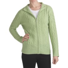 ALPS Cortina Cable-Knit Cardigan Sweater (For Women) in Vine - Closeouts