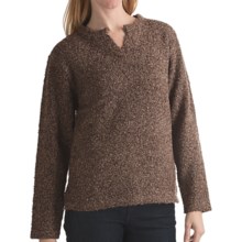ALPS Emile Tweed Sweater - Notch Neck (For Women) in Brownstone - Closeouts