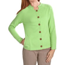 ALPS Kristen Cardigan Sweater - Cotton (For Women) in Spring Green - Closeouts