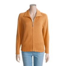 ALPS Ribbed Cardigan Sweater (For Women) in Apricot - Closeouts