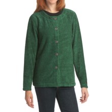 ALPS Shady Glen Cardigan Sweater - Boucle Fleece (For Women) in Emerald - Closeouts