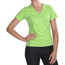 ALPS Tory T-Shirt - Stretch Cotton, Short Sleeve (For Women) in Spring Green - Closeouts