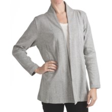 ALPS Wear Anywhere Cardigan Sweater - Cotton Jersey (For Women) in Heaterh Grey - Closeouts