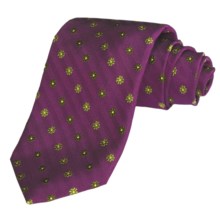 Altea Floral Tie - Silk-Cotton(For Men) in Plum - Closeouts
