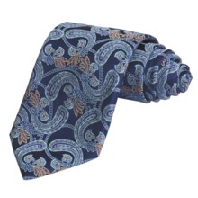 Altea Large Paisley Tie - Silk (For Men) in Navy - Closeouts