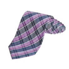 Altea Multi-Plaid Tie - Silk (For Men) in Lavender - Closeouts