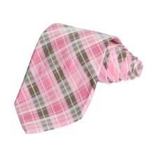 Altea Multi-Plaid Tie - Silk (For Men) in Pink - Closeouts