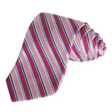 Altea Outlined Track Stripe Tie - Silk-Cotton (For Men) in Red - Closeouts