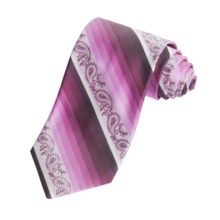 Altea Paisley and Stripe Tie - Silk (For Men) in Rose - Closeouts