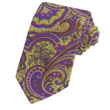 Altea Paisley Tie - Cotton Pique (For Men) in Green - Closeouts