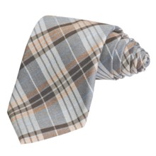 Altea Silk Plaid & Blocks Tie (For Men) in Tan Plaid - Closeouts