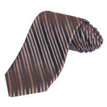 Altea Silk Rope Stripe Tie (For Men) in Brown - Closeouts