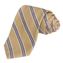 Altea Striped Tie - Wool-Cotton (For Men) in Gold - Closeouts
