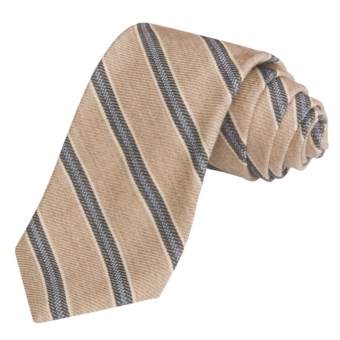 Altea Striped Tie - Wool-Cotton (For Men) in Oatmeal