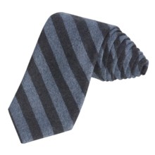 Altea Tonal Stripe Tie - Wool-Cashmere (For Men) in Charcoal - Closeouts