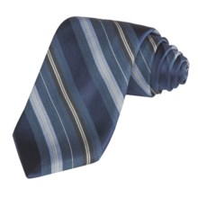 Altea Tonal Track Stripe Tie - Silk-Wool (For Men) in Blue - Closeouts