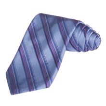 Altea Track Stripe Tie - Silk (For Men) in Blue - Closeouts
