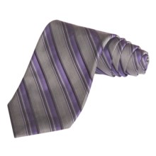 Altea Track Stripe Tie - Silk (For Men) in Purple - Closeouts