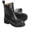 Altimate Double Zipper Motorcycle Boots - Leather (For Women) in Black