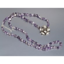 Aluma USA Amethyst Necklace - Convertible in Amethyst/Sterling Silver - Closeouts