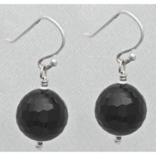 Aluma USA Faceted Onyx Drop Earrings in Onyx - Closeouts