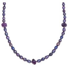 Aluma USA Freshwater Pearl and Amethyst Necklace in Lavender Fwp/Amethyst - Closeouts