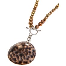 Aluma USA Freshwater Pearl Necklace - Color Enhanced in Bronze - Closeouts