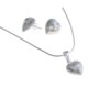 Aluma USA Heart Necklace and Earrings Set - Diamond Cut, Sterling Silver