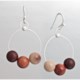 Aluma Usa Mookaite Jasper Wire Hoop Earrings