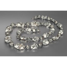 Aluma USA Mosaic Howlite Necklace - 30" in Black/White Mosaic Howlite - Closeouts