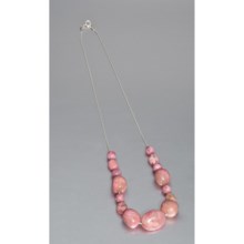 Aluma USA Pink Jasper Frontal Necklace - 18" in Pink Jasper - Closeouts