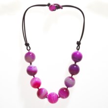 Aluma USA Quartzite Chunky Necklace - 18” in Summer Orange - Closeouts