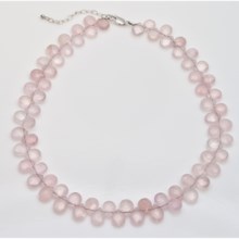 Aluma USA Rose Quartz Necklace - 20" in Pink - Closeouts