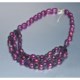 Aluma USA Triple-Strand Nested Frontal Necklace - Freshwater Pearl, Amethyst
