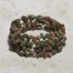 Aluma USA Unakite Coil Bracelet - Sterling Silver