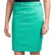 Amanda + Chelsea Belted Skirt - Stretch Cotton Sateen (For Women)