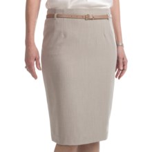 Amanda + Chelsea Belted Straight Dress Skirt (For Women) in Flax - Closeouts