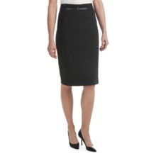 Amanda + Chelsea Belted Straight Skirt (For Women) in Black - Closeouts