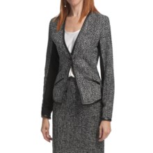 Amanda + Chelsea Boucle Jacket (For Women) in Black/White Tweed - Closeouts