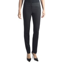 Amanda + Chelsea Contemporary Fit Fine Stripe Pants - Narrow Leg (For Women) in Black/Blue - Closeouts
