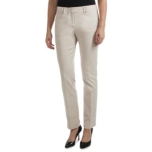 Amanda + Chelsea Cotton Blend Narrow Leg Pants (For Women) in Stone - Closeouts