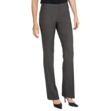 Amanda + Chelsea Herringbone Pants - Low Rise, Straight Leg (For Women) in Grey - Closeouts