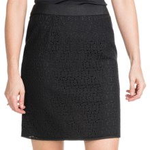 Amanda + Chelsea Lace Straight Skirt (For Women) in Black - Closeouts